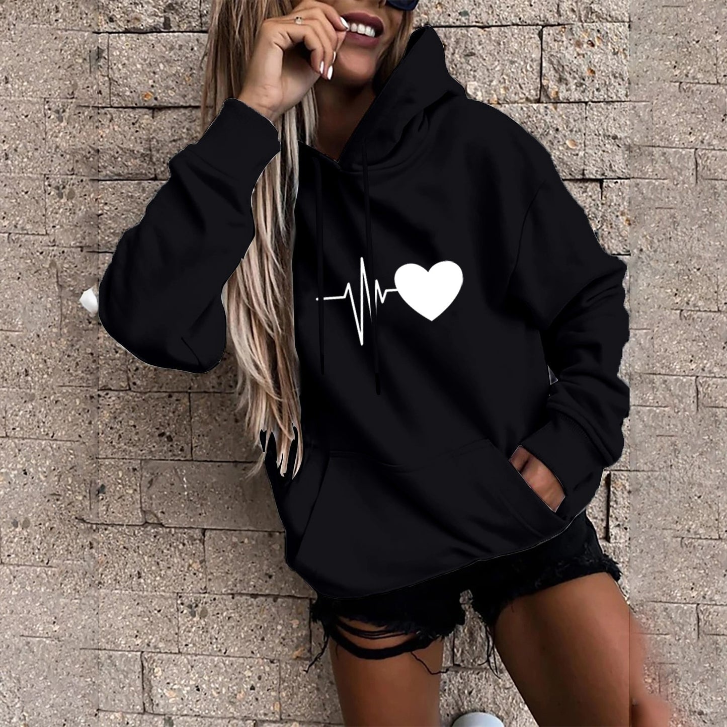 Casual Loose Hooded Sweatshirt