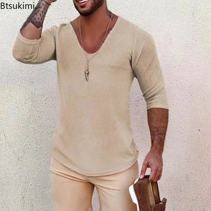 Men's Casual Long Sleeve Knitted Sweater