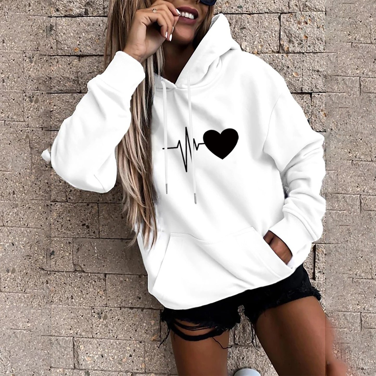 Casual Loose Hooded Sweatshirt