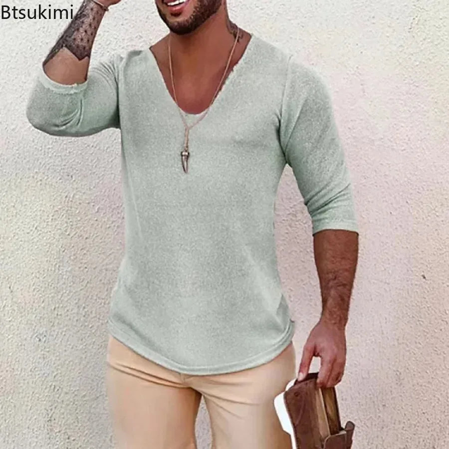 Men's Casual Long Sleeve Knitted Sweater