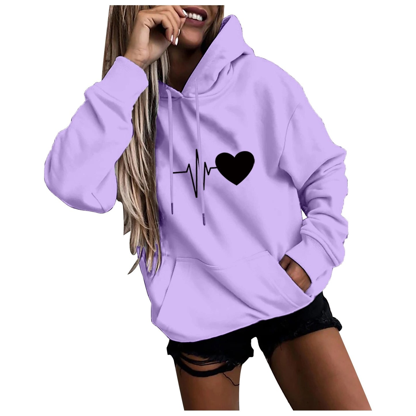 Casual Loose Hooded Sweatshirt