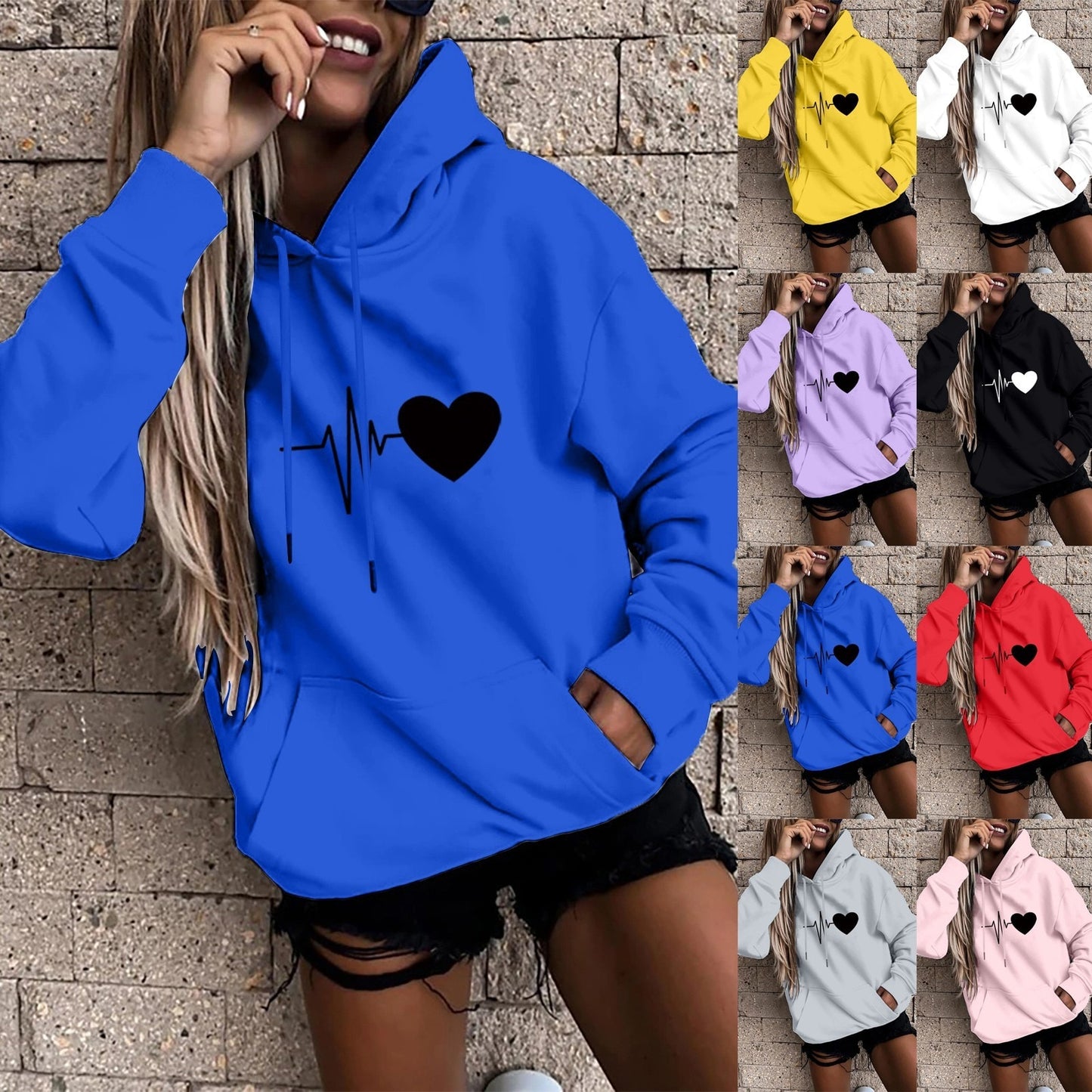 Casual Loose Hooded Sweatshirt