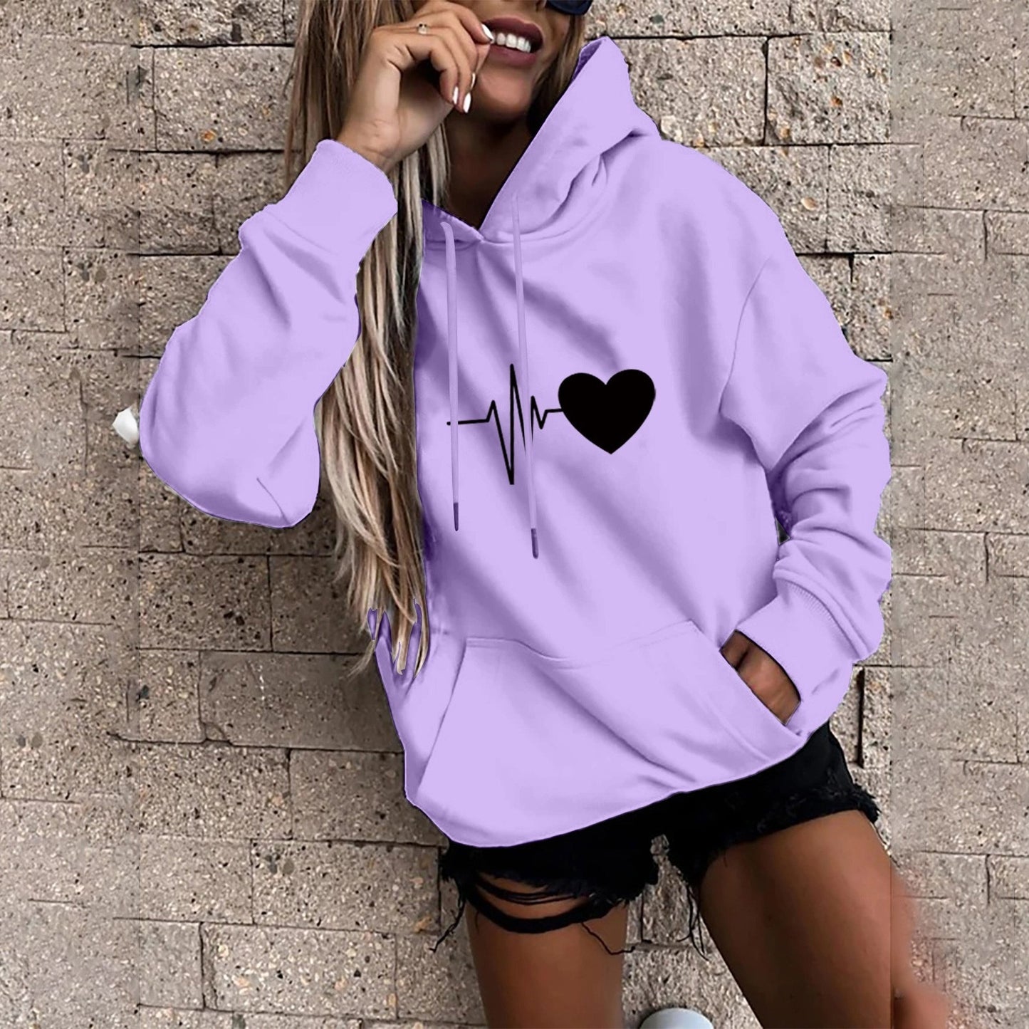 Casual Loose Hooded Sweatshirt