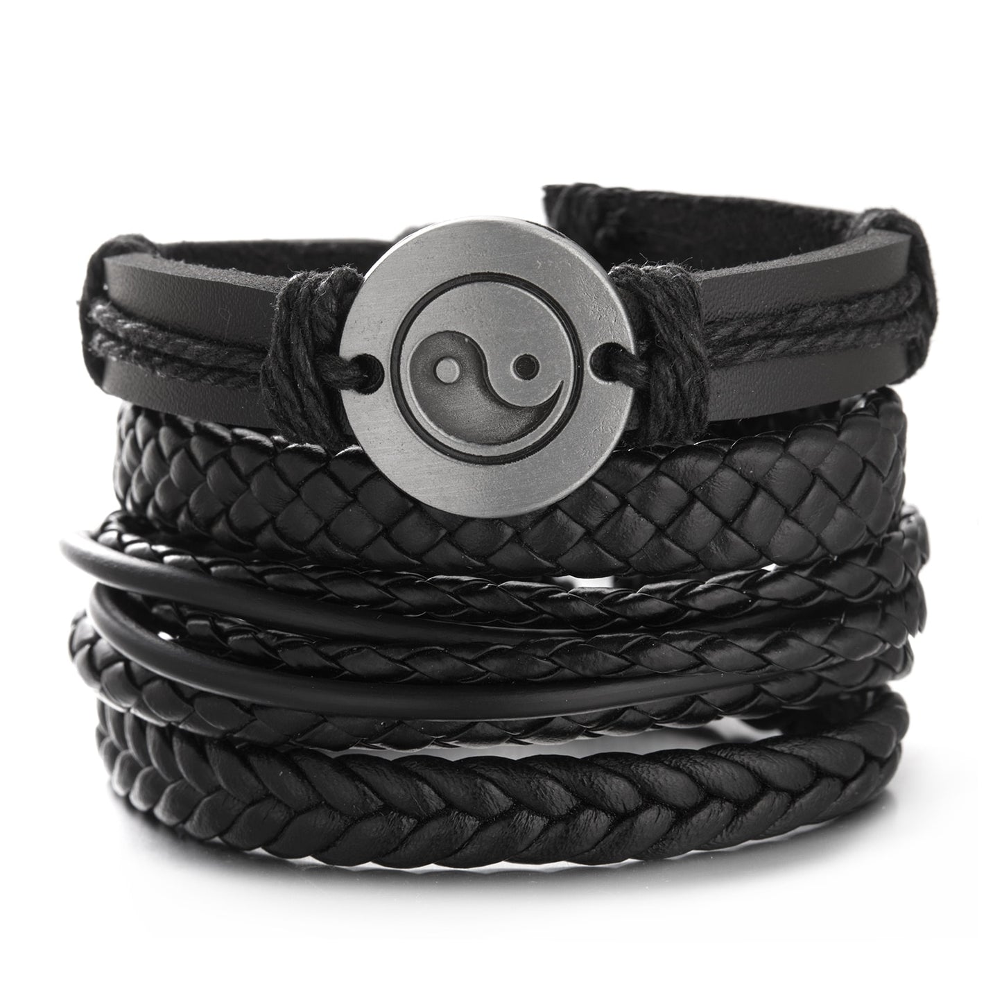 Men Leather Braid Bracelets