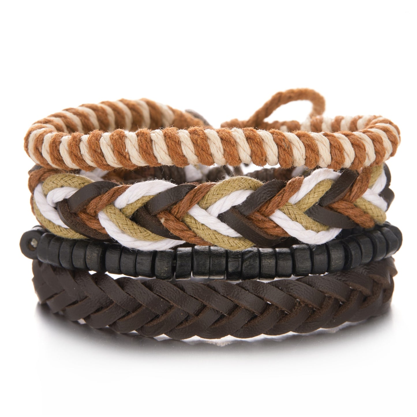 Men Leather Braid Bracelets