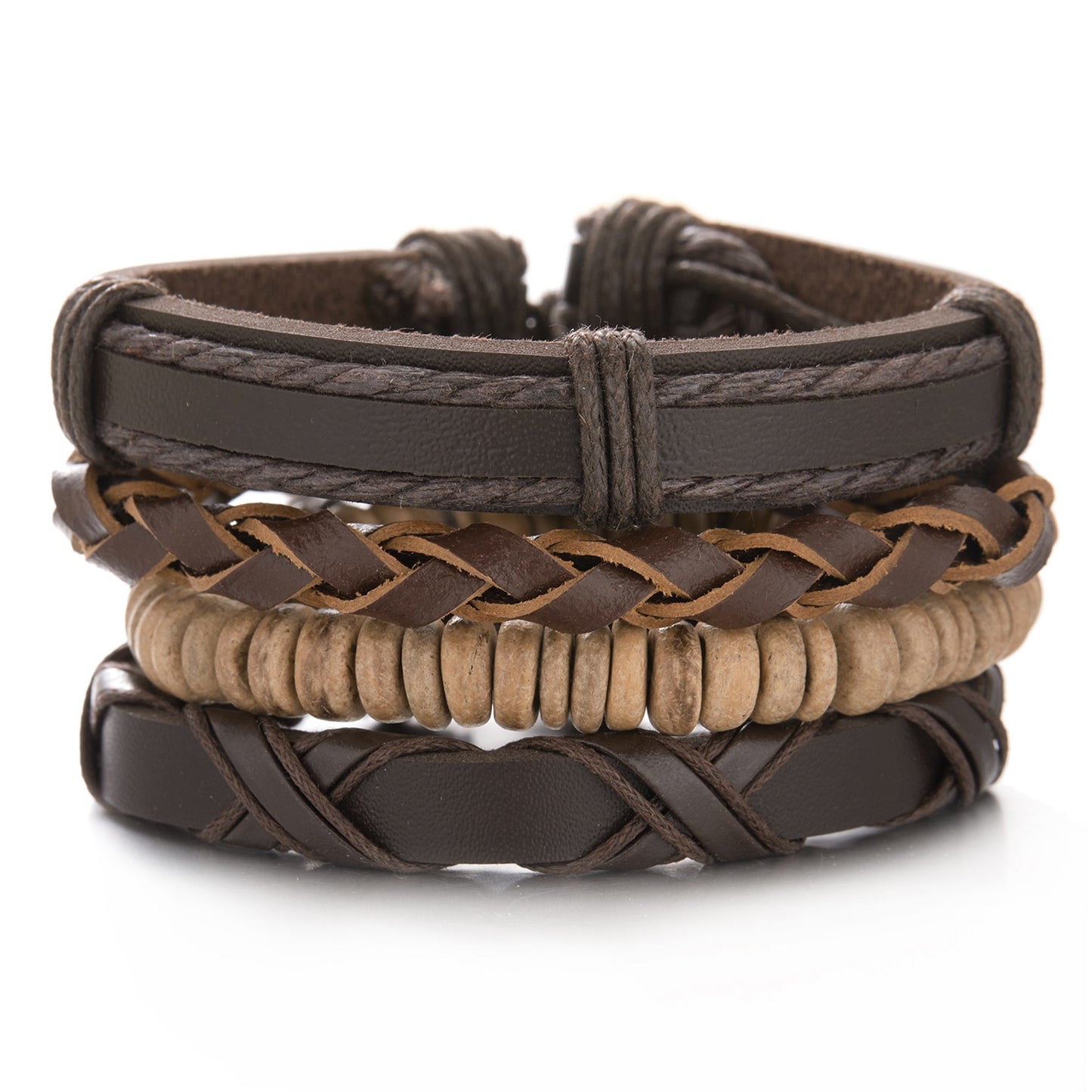 Men Leather Braid Bracelets